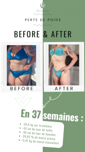 Femme ayant perdu du poids.