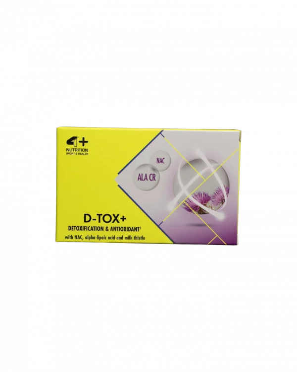D-TOX+ 4+Nutrition – Détox Foie avec NAC, Chardon-Marie et Acide Alpha-Lipoïque